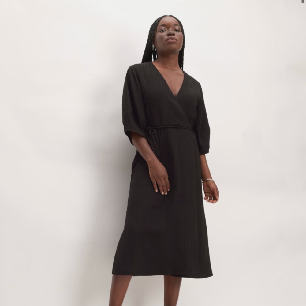 NWOT Everlane City Stripe Wrap Dress
